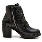 Coturno Feminino Couro Legitimo Preto