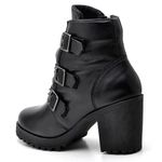 Coturno Feminino Couro Legitimo Preto