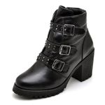Coturno Feminino Couro Legitimo Preto