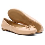 Sapatilha Feminina Sintético Bico Fino Nude