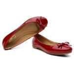 Sapatilha Feminina Vermelho Sintético