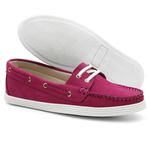 Dockside Feminino Couro Legítimo Fucsia
