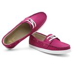 Dockside Feminino Couro Legítimo Fucsia