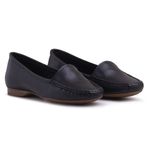 Mocassim Casual Feminino Couro Legítimo Preto