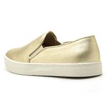 Tênis Feminino Slip On Couro Legítimo Ouro