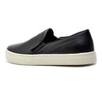 Tênis Feminino Slip On Couro Legítimo Preto