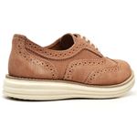 Sapato Oxford Feminino Couro Camurça Salmão