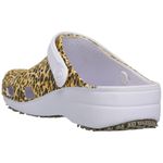Babuche Antiderrapante Soft Works Branco Estampa Onça