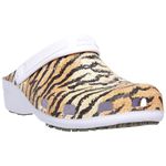 Babuche Soft Works Antiderrapante Branco e Tigre 