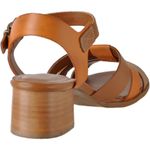 Sandália Feminina Retrô Couro Legítimo Whisky Laranja