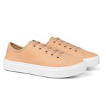 Tênis Feminino Casual Leve Confortável Nude