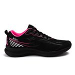 Tênis Feminino Esportivo Caminhada Preto e Pink