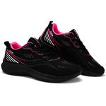 Tênis Feminino Esportivo Caminhada Preto e Pink