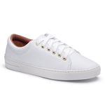 Tênis Casual Feminino Solado Borracha Sintético Branco Clássico