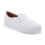 Slip On Feminino Casual Solado Borracha Sintético Branco