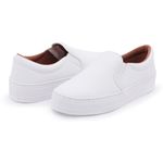 Slip On Feminino Casual Solado Borracha Sintético Branco