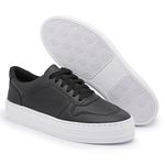 Tênis Casual Feminino Solado Borracha Sintético Preto