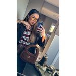 Óculo de sol Tais Animal Print âmbar lente pêssego