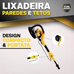 Lixadeira de Parede DMJ 700C 800W com Coletor de Pó – Ideal para Drywall e Paredes em Geral