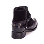 Botina Feminina Em Couro Legitimo Preto