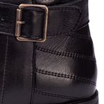 Botina Feminina Em Couro Legitimo Preto 
