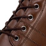 Bota Coturno Tratorado Feminina Em Couro Legitimo Mouro