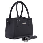 Kit Coturno Bota Chelsea E Bolsa Lorena Couro Legítimo Preto