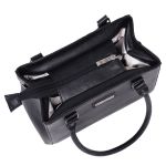 Kit Coturno Bota Chelsea E Bolsa Lorena Couro Legítimo Preto