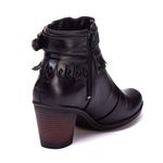 Bota Coturno De Salto Feminina Em Couro Legitimo Preto