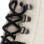 Bota Coturno Tratorado Feminina Em Couro Legitimo Off White