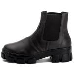 Coturno Tratorado Bota Chelsea Plataforma Rock Star de Elástico PRETO
