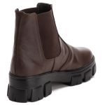 Coturno Tratorado Bota Chelsea Plataforma Rock Star de Elástico Café