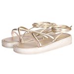 Sandália Papete Birken Feminina Strass Brilho Ouro