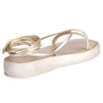 Sandália Papete Birken Feminina Strass Brilho Ouro