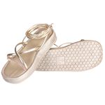 Sandália Papete Birken Feminina Strass Brilho Ouro