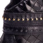 Bota Coturno Texana Feminina Em Couro Legitimo Preto