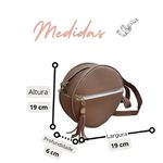 MINI BAG REDONDA Couro Sintético