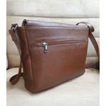 BOLSA COM DOIS BOLSOS EXTERNOS Couro Legítimo