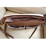 BOLSA COM DOIS BOLSOS EXTERNOS Couro Legítimo