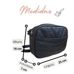 BOLSA COM REPARTIÇÃO EXTERNA Couro Legítimo