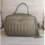 BOLSA ESTRUTURADA COM MATELASSÊ NA VERTICAL Couro Legítimo