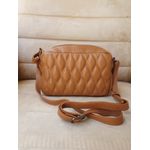 Bolsa Matelassê com alça de couro