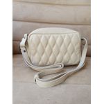 Bolsa Matelassê com alça de couro