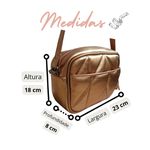 Bolsa com bolso frontal com detalhes Couro Legitimo