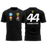 Camiseta Dry-fit Sponsorships Ferrari 2025 Lewis Hamilton #44
