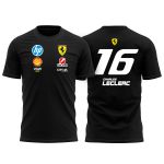 Camiseta Dry-fit Sponsorships Ferrari 2025 Charles Leclerc #16 
