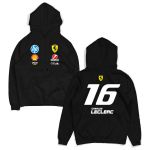 Moletom Canguru Sponsorships Ferrari 2025 Charles Leclerc #16 