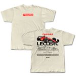 Camiseta Charles Leclerc Blue Print Classic car