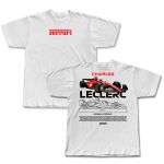 Camiseta Charles Leclerc Blue Print Classic car