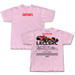 Camiseta Charles Leclerc Blue Print Classic car